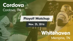 Matchup: Cordova vs. Whitehaven  2016