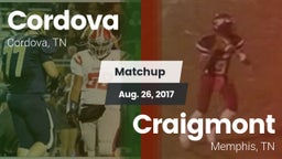Matchup: Cordova vs. Craigmont  2017