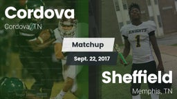 Matchup: Cordova vs. Sheffield  2017