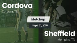 Matchup: Cordova vs. Sheffield  2018