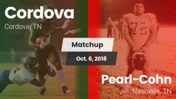 Matchup: Cordova vs. Pearl-Cohn  2018
