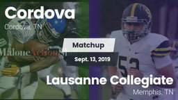Matchup: Cordova vs. Lausanne Collegiate  2019