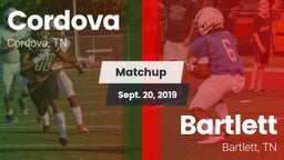 Matchup: Cordova vs. Bartlett  2019