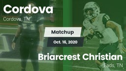 Matchup: Cordova vs. Briarcrest Christian  2020