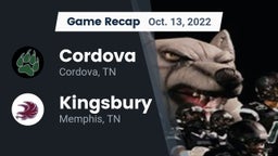 Recap: Cordova  vs. Kingsbury  2022