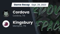 Recap: Cordova  vs. Kingsbury  2023