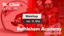 Matchup: St. Clair vs. Bethlehem Academy  2016