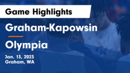 Graham-Kapowsin  vs Olympia  Game Highlights - Jan. 13, 2023