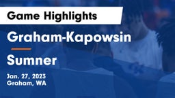 Graham-Kapowsin  vs Sumner  Game Highlights - Jan. 27, 2023