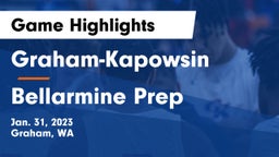 Graham-Kapowsin  vs Bellarmine Prep  Game Highlights - Jan. 31, 2023