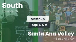 Matchup: South vs. Santa Ana Valley  2019