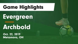 Evergreen  vs Archbold Game Highlights - Oct. 22, 2019
