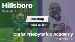 Matchup: Hillsboro vs. Christ Presbyterian Academy 2017