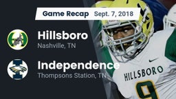 Recap: Hillsboro  vs. Independence  2018