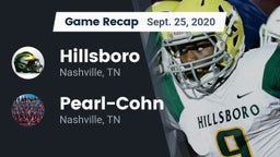 Recap: Hillsboro  vs. Pearl-Cohn  2020