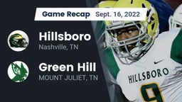 Recap: Hillsboro  vs. Green Hill  2022