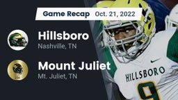 Recap: Hillsboro  vs. Mount Juliet  2022