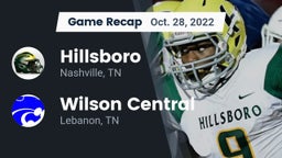 Recap: Hillsboro  vs. Wilson Central  2022