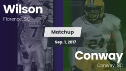 Matchup: Wilson vs. Conway  2017