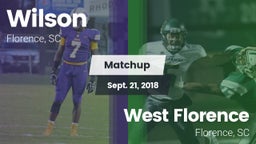 Matchup: Wilson vs. West Florence  2018