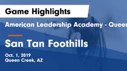 American Leadership Academy - Queen Creek vs San Tan Foothills Game Highlights - Oct. 1, 2019