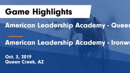 American Leadership Academy - Queen Creek vs American Leadership Academy - Ironwood Game Highlights - Oct. 3, 2019