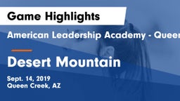 American Leadership Academy - Queen Creek vs Desert Mountain  Game Highlights - Sept. 14, 2019