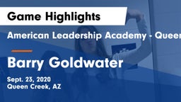 American Leadership Academy - Queen Creek vs Barry Goldwater Game Highlights - Sept. 23, 2020