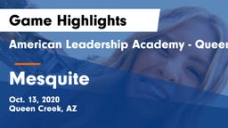 American Leadership Academy - Queen Creek vs Mesquite  Game Highlights - Oct. 13, 2020