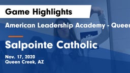 American Leadership Academy - Queen Creek vs Salpointe Catholic Game Highlights - Nov. 17, 2020