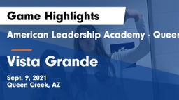 American Leadership Academy - Queen Creek vs Vista Grande Game Highlights - Sept. 9, 2021