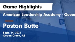 American Leadership Academy - Queen Creek vs Poston Butte  Game Highlights - Sept. 14, 2021