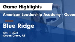 American Leadership Academy - Queen Creek vs Blue Ridge  Game Highlights - Oct. 1, 2021
