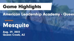 American Leadership Academy - Queen Creek vs Mesquite  Game Highlights - Aug. 29, 2022