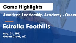 American Leadership Academy - Queen Creek vs Estrella Foothills Game Highlights - Aug. 31, 2022