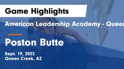 American Leadership Academy - Queen Creek vs Poston Butte  Game Highlights - Sept. 19, 2022