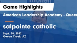 American Leadership Academy - Queen Creek vs salpointe catholic  Game Highlights - Sept. 28, 2022