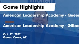 American Leadership Academy - Queen Creek vs American Leadership Academy - Gilbert  Game Highlights - Oct. 12, 2022