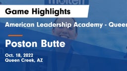American Leadership Academy - Queen Creek vs Poston Butte  Game Highlights - Oct. 18, 2022