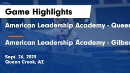 American Leadership Academy - Queen Creek vs American Leadership Academy - Gilbert  Game Highlights - Sept. 26, 2023