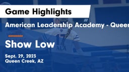 American Leadership Academy - Queen Creek vs Show Low  Game Highlights - Sept. 29, 2023