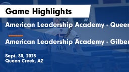 American Leadership Academy - Queen Creek vs American Leadership Academy - Gilbert  Game Highlights - Sept. 30, 2023