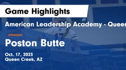 American Leadership Academy - Queen Creek vs Poston Butte  Game Highlights - Oct. 17, 2023