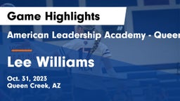 American Leadership Academy - Queen Creek vs Lee Williams  Game Highlights - Oct. 31, 2023