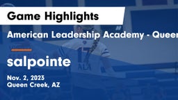 American Leadership Academy - Queen Creek vs salpointe  Game Highlights - Nov. 2, 2023