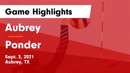 Aubrey  vs Ponder  Game Highlights - Sept. 3, 2021