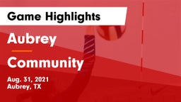 Aubrey  vs Community  Game Highlights - Aug. 31, 2021