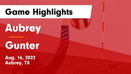 Aubrey  vs Gunter Game Highlights - Aug. 16, 2022
