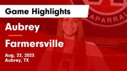 Aubrey  vs Farmersville Game Highlights - Aug. 22, 2023