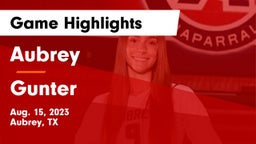 Aubrey  vs Gunter Game Highlights - Aug. 15, 2023